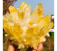 FQHIDMOMX Beautiful Yellow Tibetan Quartz Crystal, Cluster (Size : 700-750g)