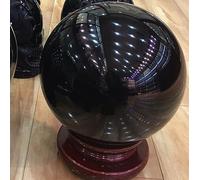 FQHIDMOMX Black Obsidian Sphere Crystal Ball Polished Stones Crystals for Decoration Ornaments (Color : 4cm)