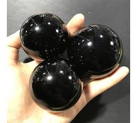FQHIDMOMX Black Obsidian Sphere Large Crystal Ball Stone Gemstone Home Decor Ornaments (Size : 8cm)