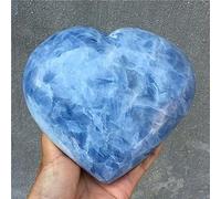 FQHIDMOMX Blue Calcite Quartz Crystal Heart (Size : 180-200g)