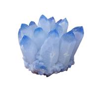 FQHIDMOMX Blue Crystal Flower Clusters Geode Stone Cluster Decoration, 300-400g