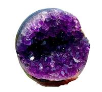 FQHIDMOMX Bola de Cristal Cuarzo Amatista uruguaya con Forma Sonrisa, 300-400 g, for decoración Habitaciones y oficinas