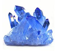FQHIDMOMX Celestite Crystals, Blue Calcite Crystal Cristal Stone, Raw Cluster, Protection, for Home Decor Irregular Shaped,400g