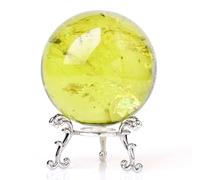 FQHIDMOMX Citrine Crystal Sphere Polished Yellow Quartz Ball for Wealth and Protect The House, Home Office Decoration, Decorative Balls,45mm