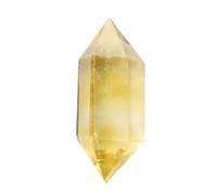 FQHIDMOMX Citrine Double Pointed Hexagonal Crystal Column Wand Stone Home Decor Collection,4~5cm