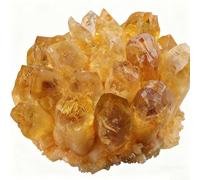 FQHIDMOMX Citrine Raw Crystals, Large Rough Stones Crystal for Tumbling, Cabbing, Fountain, Decoration, Polishing, Wire Wrapping, Display Decor for Home,Dark Yellow,200g