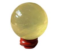 FQHIDMOMX Citrine Sphere Ball Office Decorations Yellow Home Decor House Ornaments Wood Fortune, ball-25~30mm