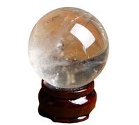 FQHIDMOMX Clear Quartz Crystal Ball, White Gemstone Sphere,rystal Gaze Fortune Telling for Divination Home & Party Decor,90mm/3.5in