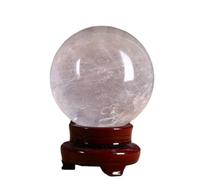 FQHIDMOMX Clear Quartz Crystal Gemstone Ball Polished Rock Stone Sphere Ornament for Divination Feng Shui Home Office Decor Gift,13cm