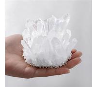 FQHIDMOMX Clear White Quartz Cluster Crystal Geode Raw Gemstone Décor for Home Decor, and Balancing,200-300g