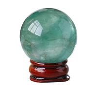 FQHIDMOMX Crystal Ball Ornaments Beautiful Green Quartz Gemstone Sphere Raw Stone for Feng Shui, Divination,Home Garden Decoration,3~4cm