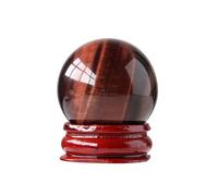 FQHIDMOMX Crystal Ball Red Tiger Eye Stone Polished Home Desktop Decoration Feng Shui Ornaments,B-30mm