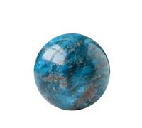 FQHIDMOMX Crystal Blue Apatite Ball Hand-Polished Gemstone Crafts Home Decoration Stone,55mm