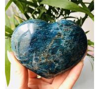 FQHIDMOMX Crystal Blue Apatite Quartz Heart Shaped Decorative