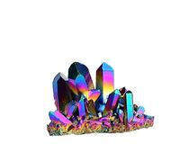FQHIDMOMX Crystal Electroplating Colorful Quartz Purple Cluster Home Decoration Ornaments (Size : 150-200g)