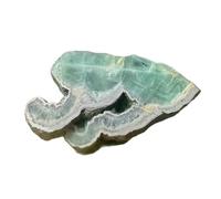 FQHIDMOMX Crystal Fluorite Iron Ore Symbiotic Slice DIY Polished Desktop Fish Tank Decoration Viewing Stone Ornaments,400~500g