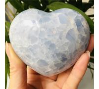FQHIDMOMX Crystal Heart Shaped Celestite Quartz Gemstone Stone Home Decor(8-9cm)