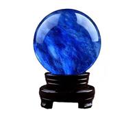 FQHIDMOMX Crystal Quartz Balls Blue Smelting Ball Gemstone Sphere with Stand, Feng Shui for Balancing Home Decoration,18cm