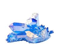 FQHIDMOMX Crystal Rock Cluster Titanium Coated Quartz Geode Stone Gemstone Home Decoration Collectibles,G-5-9cm