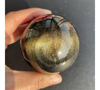 FQHIDMOMX Crystal Stone Gold Obsidian Ball Ornaments Home Decoration (Size : 45-50mm)