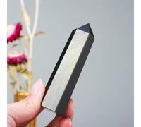 FQHIDMOMX Crystal Stone Golden Obsidian Column Aureate Light Wand Quartz Tower Decoration Ornaments