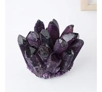 FQHIDMOMX Crystal Stone Purple Phantom Quartz Cluster Rock Stones Home Deco Ornaments (Size : 400-500g)
