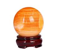 FQHIDMOMX Crystal Yellow Square Ball Stone Polished Home Office Desk Decoration Feng Shui Crafts Ornaments,40~50mm