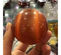 FQHIDMOMX Decorative Ornaments Cat'S Eye Stone Ball Quartz Crystal Office Home Decoration (Color : Red, Size 40MM)