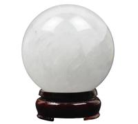 FQHIDMOMX Decorative Ornaments Crystal Ball White Polished Calcite Collection Home Decoration (Color : 5-6cm)