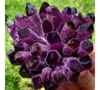 FQHIDMOMX Decorative Ornaments Violet Ghost Phantom Quartz Crystal Cluster (Size : 200-250g)
