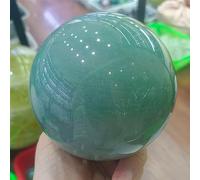 FQHIDMOMX Dongling Hand Polished Green Stone Ball Crystal Home Office Decoration Gift Ornaments (Size : 200-250g)