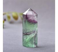 FQHIDMOMX Fluorite Hexagonal Column Wand Point Crystal Home Decor Stone Obelisk 1pc Ornaments