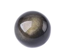 FQHIDMOMX Gold Obsidian Ball Ornaments Stone Crystal Play Fitness Home Office Decoration,30mm