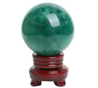 FQHIDMOMX Green Fluorite Ball Polished Globe Massaging Stone Home Decor Exquisite Souvenirs Gifts, Crystals,6cm