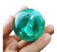 FQHIDMOMX Green Fluorite Crystal Ball,Feng Shui Home Decor Ornament, Quartz Round Sculpture Figurine for Divination Tabletop Display,9cm