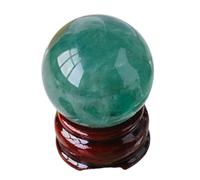 FQHIDMOMX Green Fluorite Crystal Ball Gemstone Sphere Polished Divination Ornaments for Photography Decoration,40~50mm