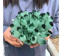 FQHIDMOMX Green Phantom Quartz Crystal Cluster Ornaments (Size : 4100-4800g)