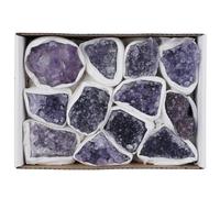 FQHIDMOMX Healng Raw Amethyst Cluster Geode Crystals Stone Rock for Jewelry Making Gemstone Spiritual Gifts
