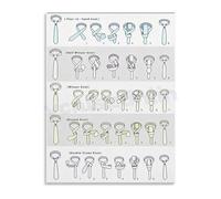 FQHIDMOMX How To Tie A Tie Step by Step Tutorial Canvas Poster Wall-Art Mens Necktie Knots Guide Professional Decor for Home Office(Framed,12x18inch(30x45cm))