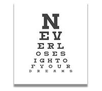 FQHIDMOMX Inspirational Wall-Art Never Lose Sight Of Your Dreams - Motivational Quote Print, Poster or Canvas for Office, Cubicle, Bedroom(Framed,08x12inch(20x30cm))