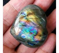 FQHIDMOMX Labradorite Heart Crystal Rough Polished Home Decor