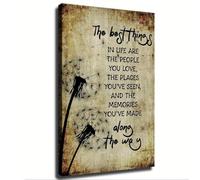FQHIDMOMX Life Quotes Country Style Canvas Art Shabby Chic Wall Print for Family Bedroom Decor(Framed,08x12inch(20x30cm))