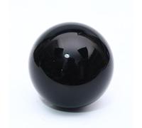 FQHIDMOMX Obsidian Crystal Ball with Wooden Stand, Sphere Decorative, Quartz Crystals Scrying for Home Decorations Witchcraft,8cm