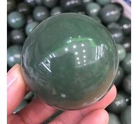 FQHIDMOMX Oriental Green Phosphorus Crystal Ball Hand Cut Sphere Ornaments (Size : 60-65)