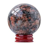 FQHIDMOMX Polished Crystal Ball Feng Shui Divination Stone Sphere Sculpture Gemstone for Home Office Table Display