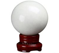 FQHIDMOMX Polished White Quartz Ball, Night Pearl Luminous Crystal with Properties, Sphere, Stone, or Garden Path,150mm