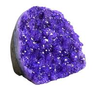 FQHIDMOMX Purple Geode Cluster 300-400g (0.66-0.88lb) 5-10cm - CrystalHola Spiritual Crystal, Home & Office Decor, Cathedral