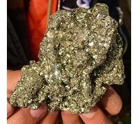 FQHIDMOMX Pyrite Crystal Cluster Irregular Stone Rock Sample Home Decoration Raw Crystals (Size : 100-150g)