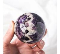 FQHIDMOMX Quartz Ball Dream Amethyst Crystal Crafts Polished Gemstone Sphere Home Decoration Ornaments (Size : 6.5-7cm)