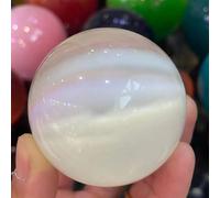FQHIDMOMX Quartz Cat'S Eye Crystal Ball Ornaments (Size : 50mm)